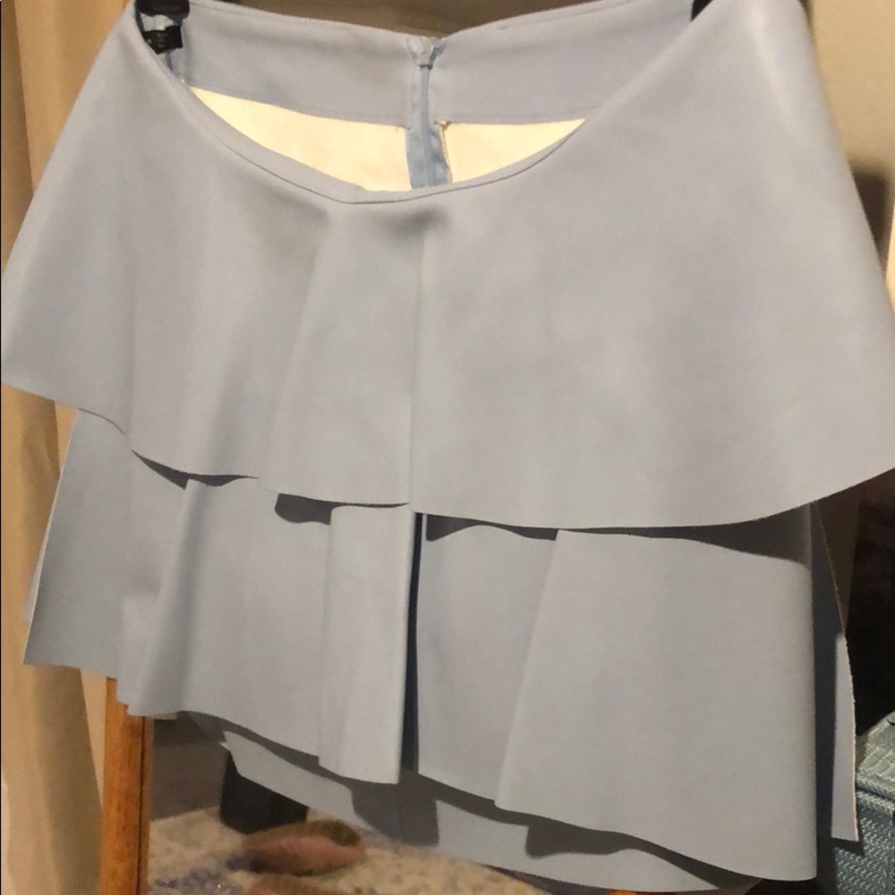 Light Blue Ruffle Skirt - Picture 3 of 5